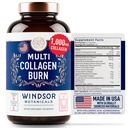 Termogenic Multi Collagen Burn Capsules - Hydrolyzed Multi Collagen Kompleks Tipleri I, II, III, V, X, Marine Collagen, Hyaluronic Acid - Beauty and Anti-Aging Supplement for Women and Men - 90 Pills