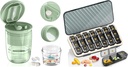 Pill Organizer 3 Times A Day - GloDeals Weekly Pill Organizer 3 Times A Day, Büyük Pill Box 7 Day Medicine Organizer Pill Case, Pill Konteynerleri, Daily Pill Box 3 Times A Day, for Vitamin, White