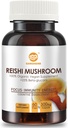 Reishi Mushroom Caps, Organic Advanced Superfood Supplement with Reishi μανιταριών Powder 450mg, Reishi Shell-Broken Spores 270mg, Reishi Mushroom Extract 180mg για τη μακροζωία, ανοσοποιητική υγεία