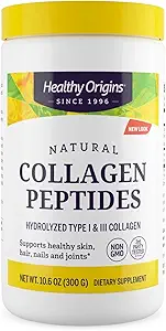 Υγιεινή προέλευση Collagen Peptides (Grass-Fed, Non-GMO, 3o Party Tested), 10,6 Oz (300 g)
