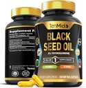 Black Seed Oil Capsules Supplement - 4in1 Formula - Vitamin C, Vitamin E - Digestive Health, Immune Support - Nutrient - 150 Softgel Capsules