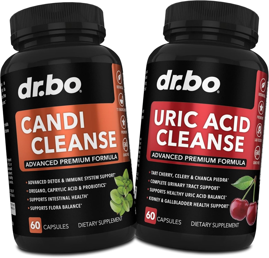 DR. BO Candi Uric Acid Cleanse Support - Oregano & Kidney Herbal Supplements for Women & Men - Ekstra Güçlü Uric Acid Flush Purge Capsules & Oral ControlProbiyotik Kompleksi Temizser