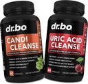 DR. BO Candi Uric Acid Cleanse Υποστήριξη - Ρίγανο & Νεφρική βοτανική συμπληρώματα για γυναίκες & άνδρες - Επιπλέον δύναμη Uric Acid Flush Puge Κάψουλες & στοματικό έλεγχοProbiotic Complex Cleanser