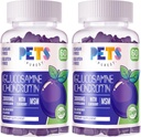 MSM & Elder Ekstra Güçleri ile Evcil hayvanlar Purest Glucosamine Chondroitin Gummies - Ortak Destek, Antioksi Immune Support Supplement for Yetişkinler, Men & Women(2 Pack) Blueberry