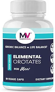 MARS VENUS Stres Yardım Supplement with Lityum Orotate Ashwagandha Saffron Berberine Rhodiola Bacopa Fulvic Minerals - Elemental Orotates Mood Support Capsules for Men - 60 Count Capsules