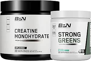 BARE PERFORMANCE NUTRITION BPN Creatine Monohydrate & Strong Greens Bundle