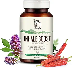 Nirogam Inhale Boost 120 δισκία ένα μπουκάλι πνευμόνων υποστήριξη συμπλήρωμα 