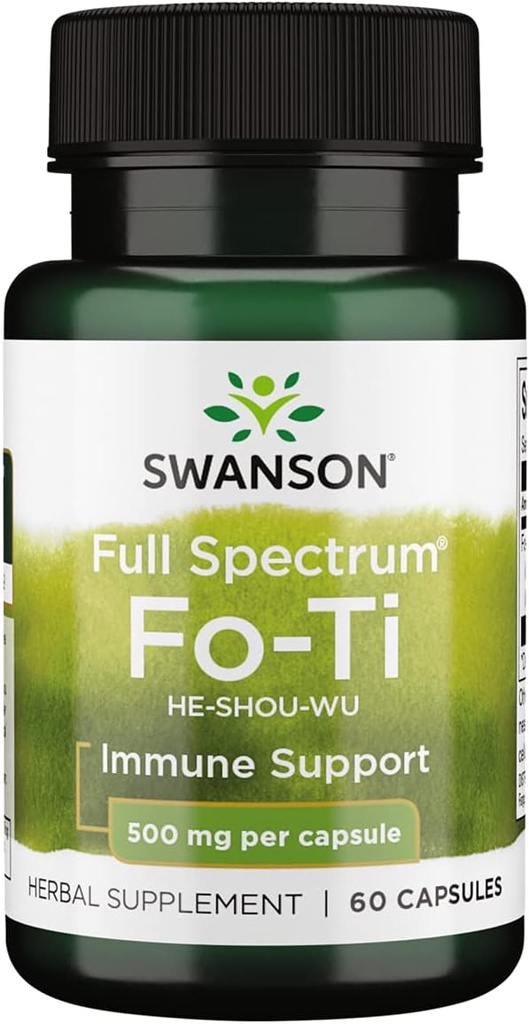 Swanson Fo-Ti 500 Milligram 60 Capsules