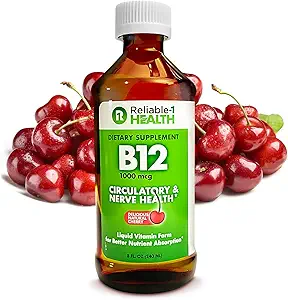 Güvenilir-1 Laboratuvarlar Yetişkin Erkekler ve Kadınlar için Sıvı Vitamin B12 Günlük Tamam 1000
