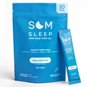 Som Sleep, Calm Sleep Toz İçecek Mix, 3 mg Melatonin, Magnezyum B6, L-Theanine & GABA – Vegan, Zero Sugar, Keto Friendly – Berry, 10Pack