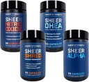 Sheer Ultimate Stack - Erkekler için DHEA 100 mg & Nitrik Çimento Supplement & Sheer DJed & Sheer Alpha