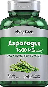 Piping Rock Asparagus Supplement 1600 mg | 250 Capsules | Root Extract | Non-GMO, Gluten Free