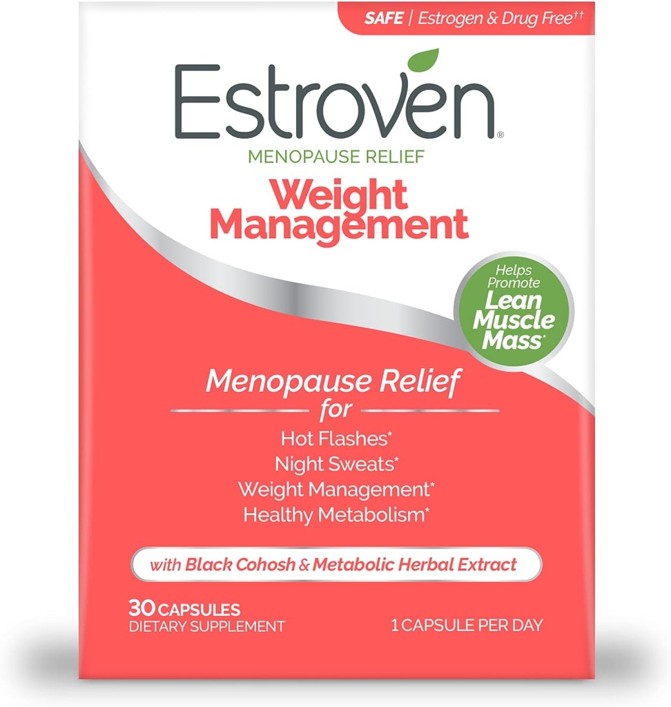 Estroven Menopause Relief Management 60 & 30 Count Klinik Olarak Ağırlık Sıcak Flashes Gece Terleri Yönetdi