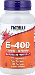 Now Foods - Vitamin E D Alpha Tocopheryl Acetate 400 IU - 100 Softgels