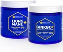 NATURAL STACKS Ginkgo Biloba + Lions Mane Mushroom Bundle - Focus & Memory Support* - 120 Capsules