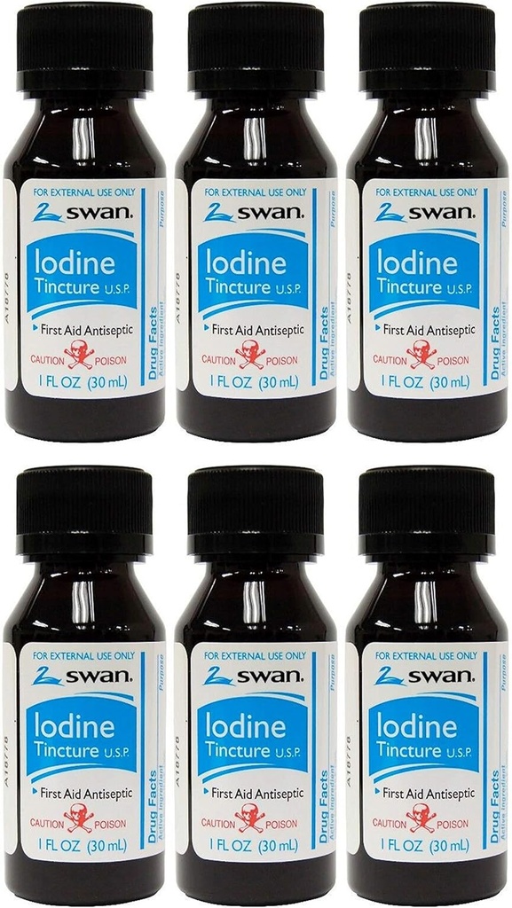 Κύκνος Iodine Βάμμα U.S.P. - 1 fl oz (6 Pack)