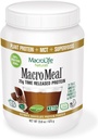 MacroLife Naturals MacroMeal Vegan Chocolate Protein Toz Superfood Greens Probiyotiks + Fiber, Immune Energy Digestive Daily Essentials for Women & Men Gluten-Free - 23.8oz (15 hizmet) Chocolate