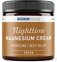 Magnesium Cream – Nighttime Magnesium Lotion – Apply to Legs, Buttocks, Arms or Chest – Topical Magnesium Chloride – USA Made and Safe for Kids (Cocoa)