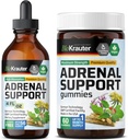 BIO KRAUTER Adrenal Support 60 Gummies & Adrenal Support Βάμμα 4 Fl. Oz.