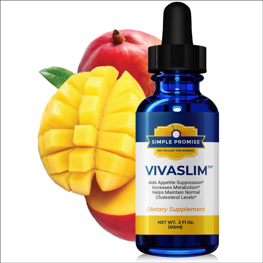 Simple Promise VivaSlim - Liquid Supplement with Maca Root, Rhodiola Rosea & African Mango - Supports Metabolism, Appetite Control & Weight Management - 2 fl oz