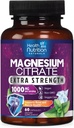 Magnezyum Citrate Capsules 1000 mg - Max Abors Magnezyum Toz için, Nerve, Bone and Heart Health Support, High Abxia Citrate Complex, Gluten Free, Non-GMO - 60 Capsules