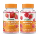 Lifeable Collagen & Vitamin C +, Magnezyum Gummies Sche - Great Tasting, Vitamin Supplement, Gluten Free, GMO Free, Chewable Gummy Gummy