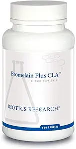 Biotics Research Bromelain Plus CLA Supplies Bromelain and Papain, Provides Supplemental Enzyme Support, Supports Muscular Comfort 100 Tablets