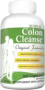 Health Plus Super Colon Cleanse Original Formula (1990-2025), 300 Capsules, 6 Cleans - Digestive Support, Constipation Relief with Psyllium Husk and Senna Leaf