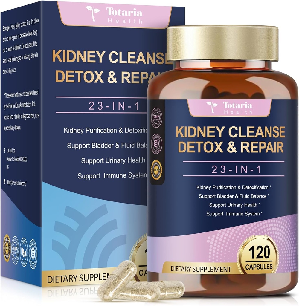 Kidney Cleanse Detox & Tamir, Chanca Piedra & Cranberry Pills for Bladder Control, Kidney Stones Breaker, Cranberry Urinary Tract Health for Women