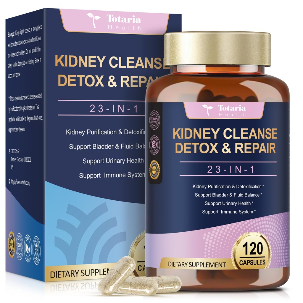 Kidney Cleanse Detox & Tamir, Chanca Piedra & Cranberry Pills for Bladder Control, Kidney Stones Breaker, Cranberry Urinary Tract Health for Women