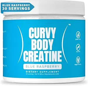 CBB Creatine Monohydrate Powder | Workout Support | Vegan | Kosher | Blue Raspberry Flavor 180 Grams (30 Servings)
