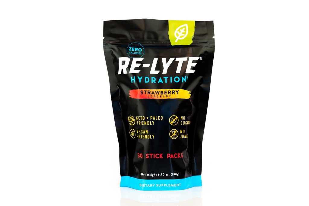 REDMOND Re-Lyte Hydration Electrolyte Drink Toz Mix (Strawberry Lemonade) 30 Stick Packs