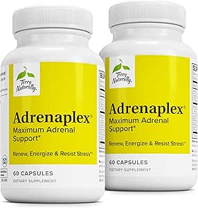 Terry Natural Adrenaplex - Adrenal Gland Function Supplement - Glandular C & B6 Vitaminlerle Destek - Sağlıklı Adrenal Fonksiyonla Destek - 60 Capsules (Pack of 2)