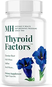 MICHAEL'S Health Naturopathic Programları Tiroid Faktörleri - 90 Vegan Capsules - Tiroid Hormonlarının Üretimi için Nutrients - Kosher - 30 Hizmet