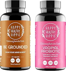 Happy Healthy Hippie Vaginal Probiotics for Women & Be Grounded Stress Relief