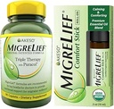 MigreLief Migraine Combo Yetişkinler ve Gençler için - Daily Supplement ve Essential Oils Roll-OnOn
