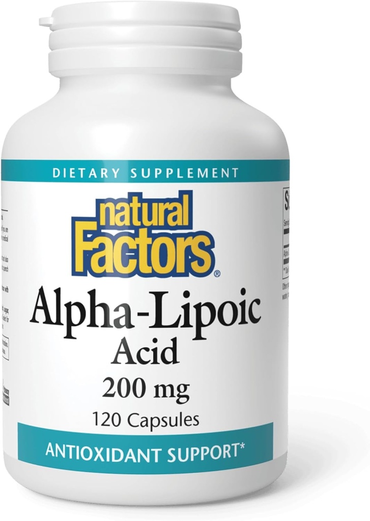 Doğal Faktörler Alfa-Lipoic Acid 200 mg, Antioksit Desteği, 120 Capsules