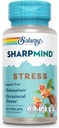 SOLARAY SharpMind Stres, Nootropic Mood Support Supplement for Relaxation and Occasional Stress Relief Support, Adaptogen with Ashwagandha, L Theanine, 60 Day Money Guarantee, 30 Serv 30 VegCaps