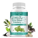 Organik Oregano Oil Capsules – 11-in-1, Black Seed Oil, Elderberry, Olive, Olive Leaf- Magnezyum & Black Pepper for Abpole – Immune, Respiratory & Digestive – Vegan, Non-GMO, 120 Ctt