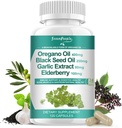Organik Oregano Oil Capsules – 11-in-1, Black Seed Oil, Elderberry, Olive, Olive Leaf- Magnezyum & Black Pepper for Abpole – Immune, Respiratory & Digestive – Vegan, Non-GMO, 120 Ctt