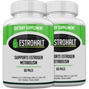 Estrohalt 2 Pack 120 χάπια - Best Estrohalt DIM συμπλήρωμα (Diindolymethane) και Indole-3-Carbinol (I3C) για γυναίκες & άνδρες 
