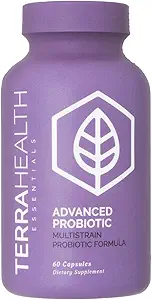 Terra Health Essentials Advanced Probiyotiks | 50 Milyar CFU | Bloating & Gas, Immune Support | 30-Day Supply (60 Capsules)