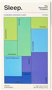 Sleep Aid Powder - Ηρεμηστικό ποτό για βαθύ ύπνο με λιποσωμικό σαφράν, μαγνήσιο & PharmaGABA Μελατονίνη-δωρεάν φυσικό συμπλήρωμα για τη μείωση του στρες και τη βελτίωση της ποιότητας ύπνου χαμομήλι λεμονάδα 7 ραβδιά