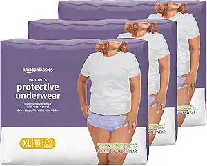 Temeller Kadınlar, Koruyucu, Tekil, Postpartum, maksimum Absorbency, X-Large, Lavender, 48 Kont (3 Paketler 16)