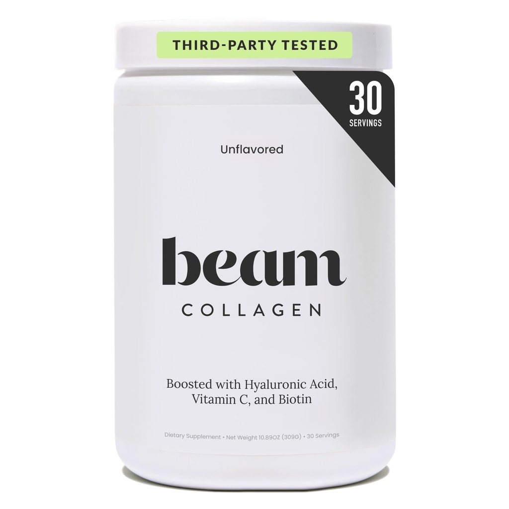 Beam Collagen Toz, Kadınlar için Collagen, Hyaluronic Acid, Collagen, Type 1 ve 3, Biotin, Grass Fed Bovine, Üçüncü Taraflı Test Edildi, Kahve Vitamini için En İyi 30 Hizmet