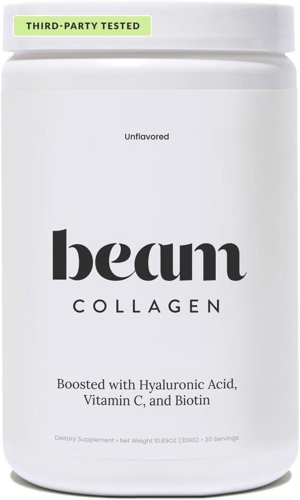 Beam Collagen Toz, Kadınlar için Collagen, Hyaluronic Acid, Collagen, Type 1 ve 3, Biotin, Grass Fed Bovine, Üçüncü Taraflı Test Edildi, Kahve Vitamini için En İyi 30 Hizmet