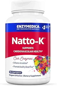 Enzymedica, Natto-K, Enzyme Desteği, 90 Capsules