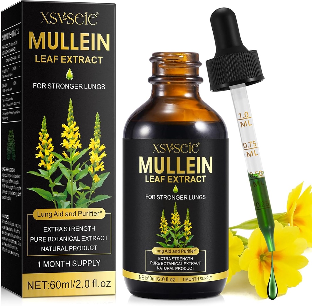 Lungs için Mullein Leaf Ekstraksiyonu, Lung Cleanse ve Breathe Health