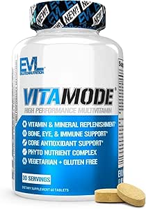 EVL Gelişmiş Günlük Multivitamin - Erkeklerin Temel Mineralleri Phytonutrient Kompleksi ve VitaMode Active Mens Vitaminleri için Lycopene ile Kas Bone ve Immune Support
