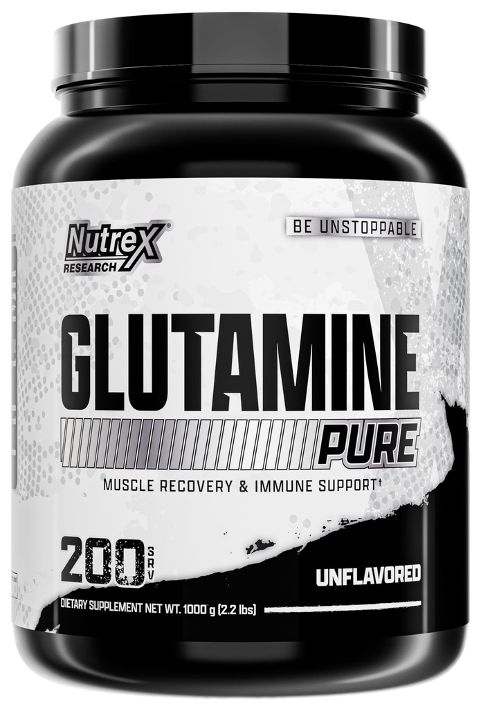 Nutrex Research L-Glutamine Powder - 200 Σερβιέτες - Καθαρή Άγευστη, Μη ΓΤΟ & Χωρίς Γλουτένη